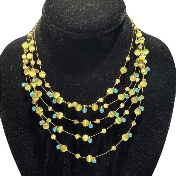 Multi Strand Beaded Necklace - Picture 1 of 3